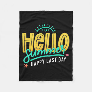 Summer Happy Last Day Of School Teacher Student Fleece Blanket