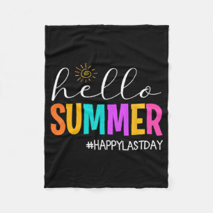 Summer Happy Last Day School Teacher Student 1 Fleece Blanket