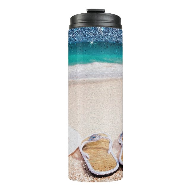 Summer Hats and Flip Flops Thermal Tumbler (Front)