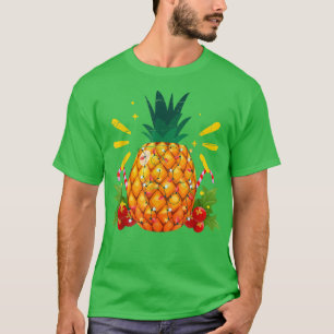 Summer Hawaiian Xmas Lights Pineapple Christmas In T-Shirt