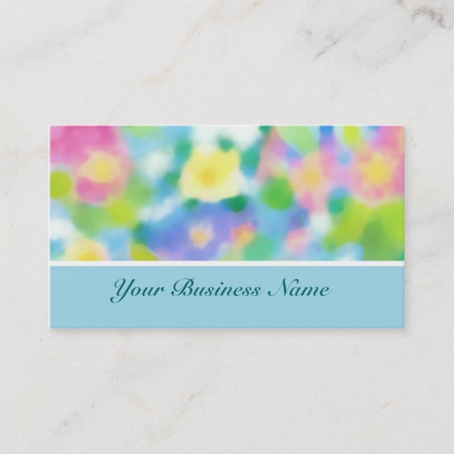 Summer Haze Floral Business Card (Front)