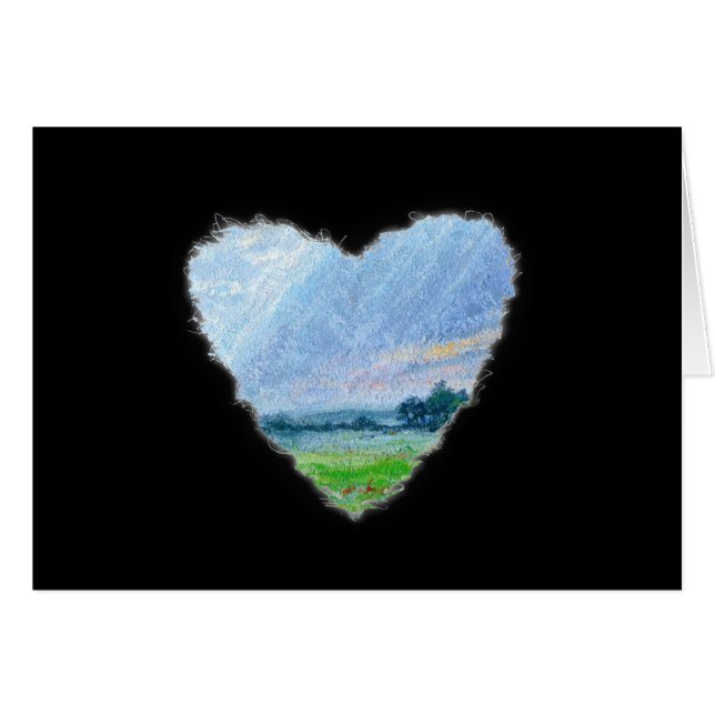 Summer Heart Romance Valentine Love Card (Front Horizontal)