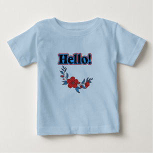 Summer Hello Flower Baby T-Shirt