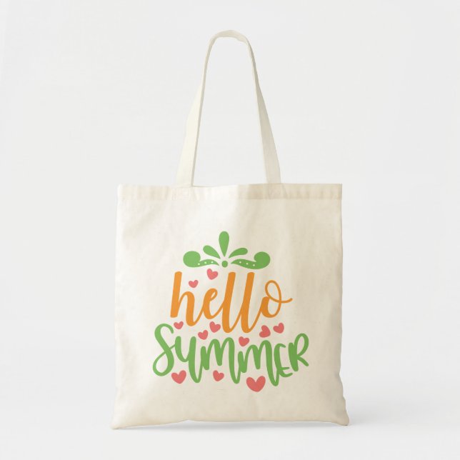 summer hello tote bag (Front)