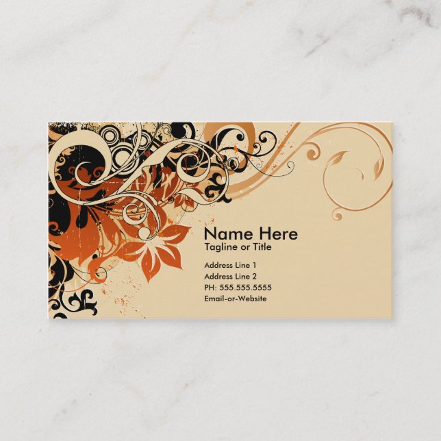 summer hi-fi : soft peach business card (Front)