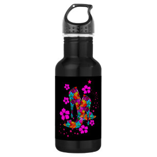 Summer High Heel Shoes Hot Pink Flowers 532 Ml Water Bottle