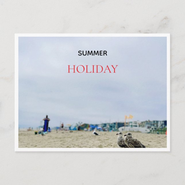SUMMER holiday at beach postcard (Front)
