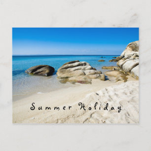 Summer Holiday Beautiful beach photo with text Postcard