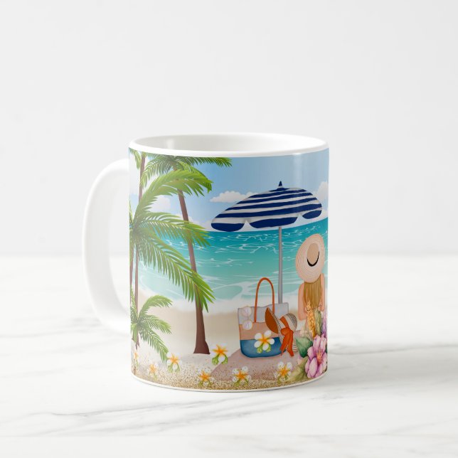 Summer Holiday, Luxury Vacation At The Sea Coffee Coffee Mug (Front Left)