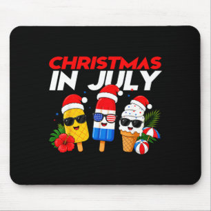 Summer Holiday Popsicles Ice Cream Santa Hat Mouse Mat