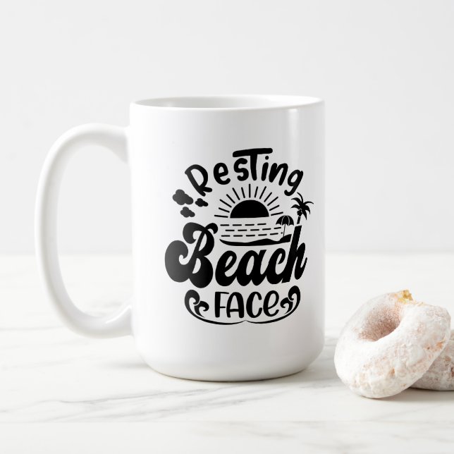 Summer Holiday Theme Coffee Mug (With Donut)