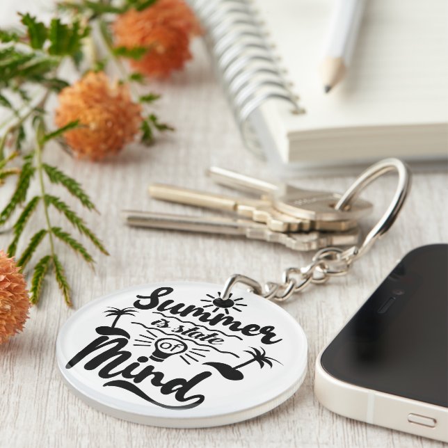 Summer Holiday Theme Key Ring (Front Right)
