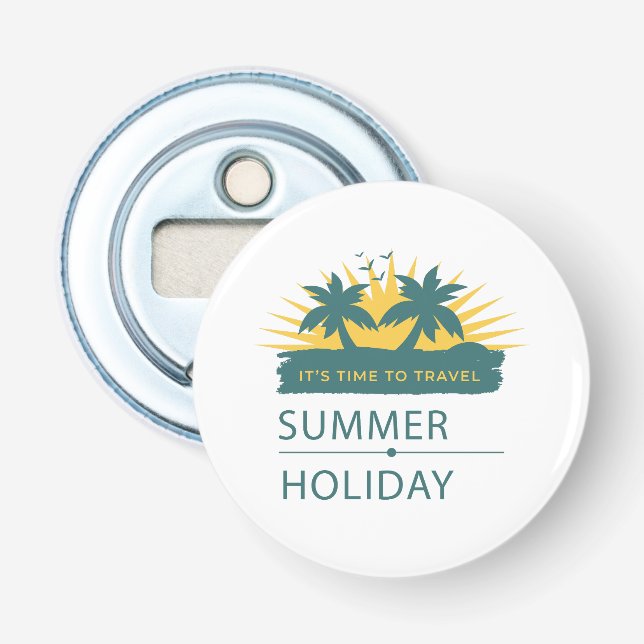 Summer Holiday Vacation Landscape Bottle Opener (Front)