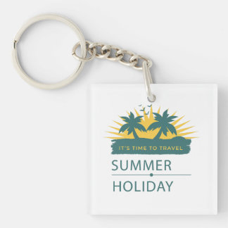 Summer Holiday Vacation Landscape Key Ring