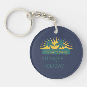 Summer Holiday Vacation Landscape Key Ring