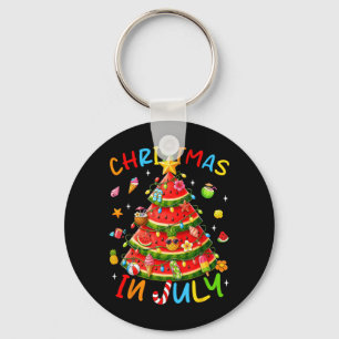 Summer Holiday Watermelon Tree Funny Summer Key Ring