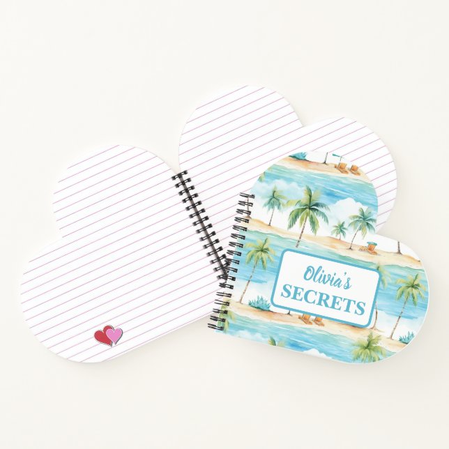 Summer Holidays Beach Palm Trees - Customised Notebook (Inside)