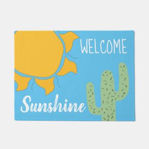 Summer Home Decor with Cactus Doormat