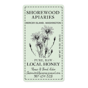 Summer Honey 2 x 3.75" Aster Dashed Border Sage