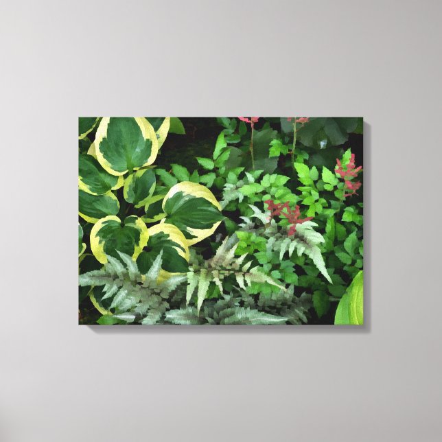 Summer Hosta Garden Canvas Print (Front)