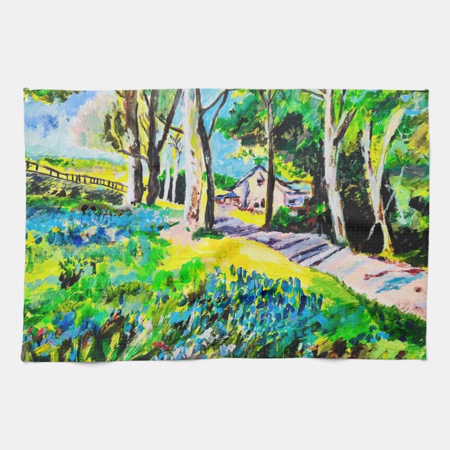 Summer house art design kitchen towel (Horizontal)