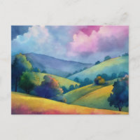 Summer    House Postcard Watercolor