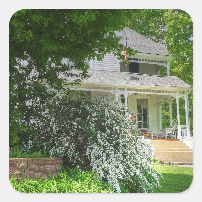 Summer House Square Sticker (Front)