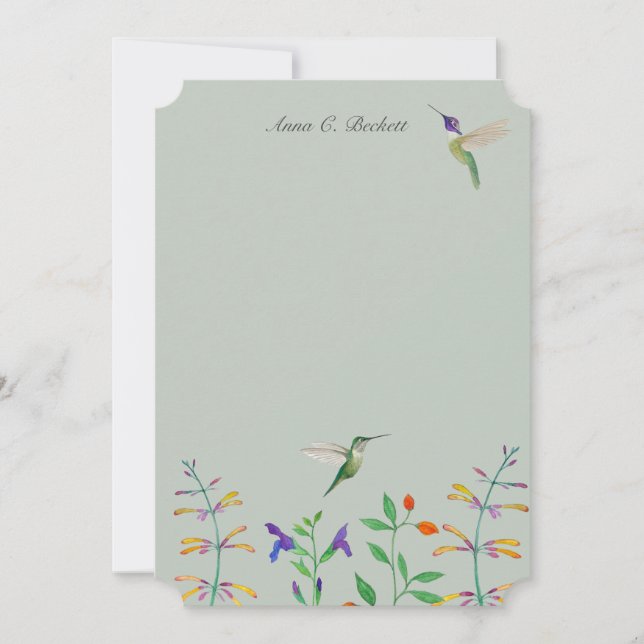 Summer Hummingbird Note Card (Front)