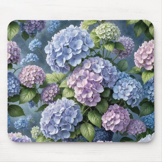 Summer Hydrangea Garden Mouse Mat (Front)