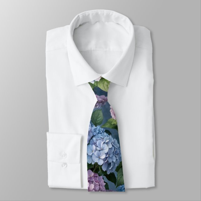 Summer Hydrangea Garden Tie (Tied)