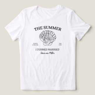 Summer I Turned Married Bachelorette Bridal Party  Tri-Blend Shirt