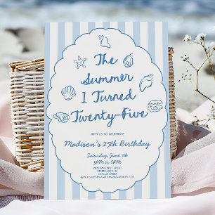 Summer I Turned Twenty-Five 25th Birthday Party Invitation