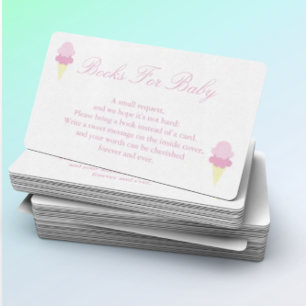 Summer Ice Cream Baby Shower Books For Baby Card