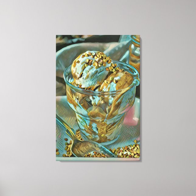 Summer ice cream cone canvas print (Front)