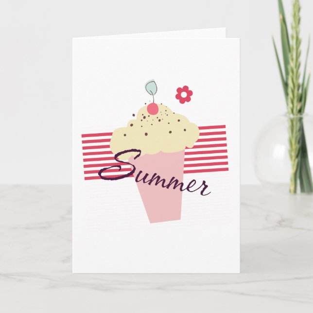 Summer Ice Cream Cone Card (Front)