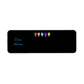 Summer Ice cream cones return address labels