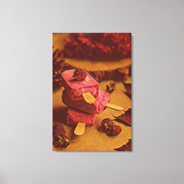 Summer ice cream lovers canvas print (Front)