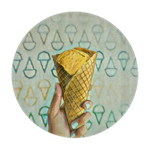 Summer ice cream lovers cutting board