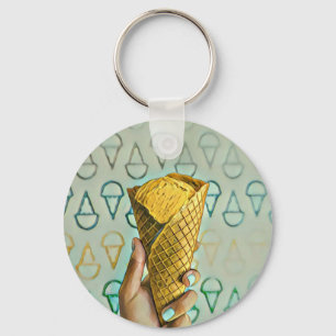 Summer ice cream lovers key ring