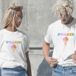 summer ice cream modern typography t-shirt