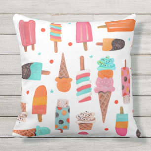 Summer ice-cream outdoor   Pillow