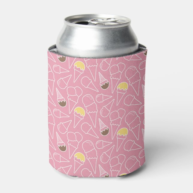 Summer Ice Cream Pattern Can Cooler (Can Front)