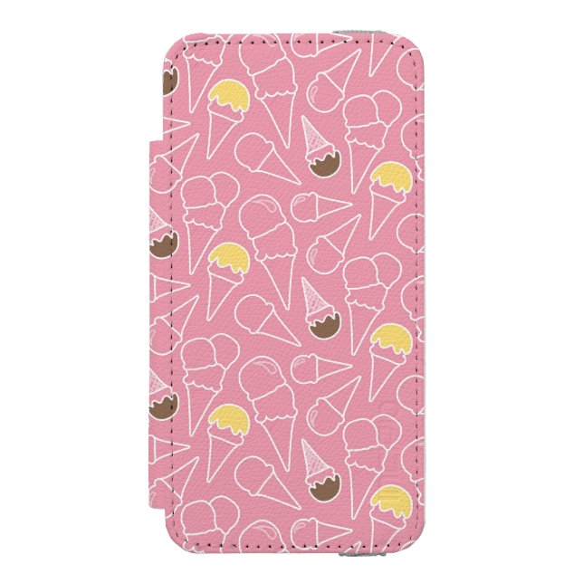 Summer Ice Cream Pattern Incipio iPhone Wallet Case (Folio Front)