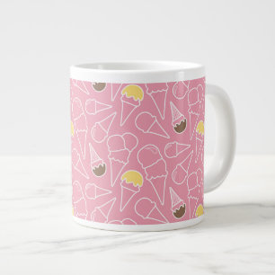 Summer Ice Cream Pattern Large Coffee Mug