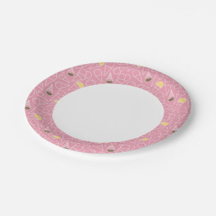 Summer Ice Cream Pattern Paper Plate