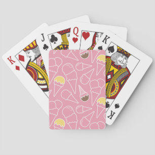 Summer Ice Cream Pattern Playing Cards