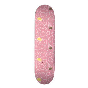 Summer Ice Cream Pattern Skateboard