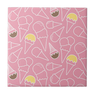 Summer Ice Cream Pattern Tile