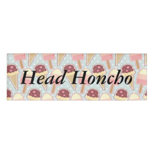 Summer Ice Creams Name Tag