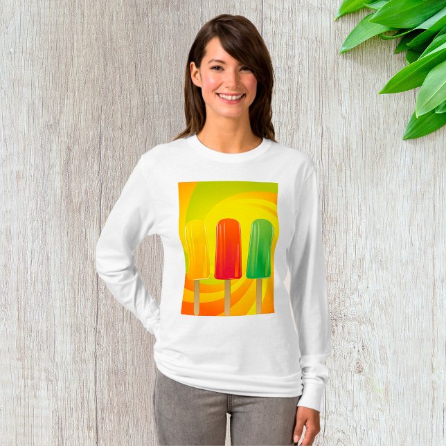 Summer Ice Pops Trio Bright Popsicles T-Shirt (Creator Uploaded)